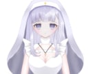 IRIAMやTRPGでお使いいただけます イメージカラー紫のシスターの立ち絵、adpt イメージ4