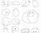 シンプルな線画イラストを描きます シンプルアイコンやメニューの挿絵にどうぞ イメージ1