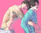 オリジナルキャラクターの感情イラスト・漫画制作ます OC/自創作限定大切な二人の関係性をドラマチックに表現します イメージ3