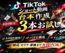 TikTokショート台本作成｜初回3本お試します 初回向け｜短尺動画の構成を作成 イメージ1