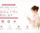 DM・LINE・メッセージの返信を丁寧に代行します 忙しいあなたに代わり、お客様対応を心を込めて行います イメージ1
