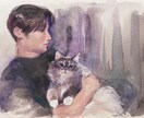 写真から雰囲気のある似顔絵制作します 映画のワンシーンのように、やわらかな空気感を描き起こします。 イメージ5