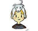 個性的！オーナー様の頭に乗せたうちの子を描きます ユニークな似顔絵がお好みの方へ　お子様のネームタグにも イメージ5