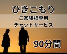 ひきこもり、ご家族様専用*お悩みお伺いします 元幼稚園教諭がチャットで90分間寄り添わせていただきます イメージ1