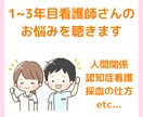1〜3年目看護師さんのお悩みを聴きます 先輩看護師との関わり方や認知症看護などの悩みはご相談ください イメージ1
