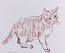 猫ちゃんのイラスト絵を手描きで描きます 猫ちゃんのお写真からわたくしが手描きでイラスト絵を描きます イメージ10