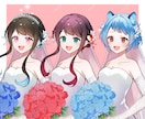 早期納品◎ウエディングドレスのイラスト描きます IRIAMでも使えます！お手頃価格で新衣装をお求めの方へ イメージ10