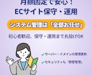 EC保守・運用｜サーバー・ドメイン維持管理します サーバー・ドメイン代込み！追加手数料なしの月額固定管理 イメージ1