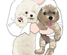 愛犬、愛猫のイラスト描きます 愛犬愛猫の思い出の瞬間をイラストで描いてお届けします イメージ1