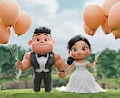3Dアニメ風ウェルカムボード（ピクサー風）作ります お二人の思い出や個性を世界観に反映してゲストを盛り上げます イメージ8