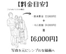 格安！人物とペットを写真から線画イラストにします 印刷可能サイズ【最小L判〜最大A3まで】/修正２回まで無料！ イメージ4