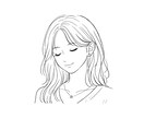 ゆるゆる線でSNSや名刺用の線画似顔絵を作成します SNS・名刺・アイコンに使いやすい線画似顔絵 イメージ4