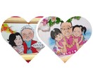 ポップなタッチで可愛らしい雰囲気の似顔絵描きます 結婚式のウェルカムボードや、プレゼントを承ります♪ イメージ3