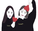 シンプルな線画を描きます お写真を元に特別な日、普段の何気ない格好のあなたを描きます イメージ6