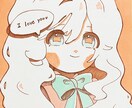可愛い女の子描いてます 色紙アナログイラストを描きます。 イメージ2