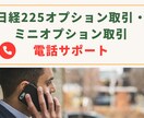 日経225オプション取引の始め方や仕組に答えます 電話サービスなら面倒な入力作業もなしで即、解決可能です イメージ1