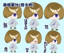 かわいいミニキャライラスト描きます 表情差分6種！感情が伝えやすいミニキャラ立ち絵 イメージ3