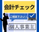 毎月の会計チェック(個人)の入力アドバイスします 税理士に頼むほどでもないが不安な方！ イメージ1
