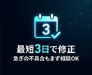 最短3日でWeb不具合を修正します 原因調査から丁寧に対応します！ イメージ6