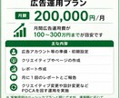 スタンダード広告運用プランます 月間広告運用費が100〜300万円までの規模感が目安 イメージ2