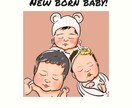 赤ちゃんのポップで元気な似顔絵かきます SNSアイコンやプレゼントにおすすめ★データ納品です イメージ7