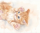 透明水彩で動物・ペットのイラストを手描きします 手描きの水彩画のイラストを、ご自宅やプレゼント用に！！！ イメージ5