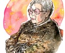 額縁フレーム付き＊水彩似顔絵描きます ポストカードサイズ限定♪原画発送料無料 イメージ3