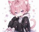 SNSアイコンに！柔らかい雰囲気のキャラを描きます 水彩系の筆で塗るふんわりしたミニキャラを描きます イメージ1