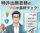 特許出願書類をチェックします 特許出願の手続をご自身で行う場合にオススメ！ イメージ1