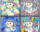 目を引く！アイコンをカラフルに華やかにお作りします 商用可☆家族など複数人の絵も対応可能です！ イメージ8