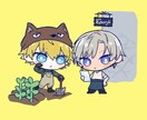かわいい！あなただけのデフォルメイラスト作成します 表情差分やグッズ制作も◎商用利用OK！ イメージ3