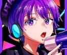 顔アップイラスト制作します 用途は自由！SNSアイコンやヘッダーに イメージ3