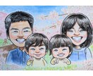 かわいく親しみのある手描き似顔絵お描きします 家族の記念/ウェルカムボード/還暦/古稀/米寿/傘寿/金婚式 イメージ1