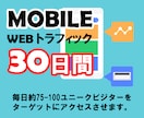 日本約30日！スマホ対策！アクセスを促し集客します あなたのモバイル/スマートフォンサイトへ集客します イメージ1