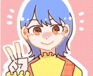 ポップな可愛い女の子のアイコン描きます SNSで使える、ポップで可愛いアイコンにしませんか？ イメージ2