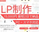 15,000円で即納！訴求力の高いLPを作成します 低コスト×最短２日納品！中小企業向けの訴求力の高いLP イメージ1
