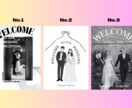 写真入りウェルカムボード作成します データ納品 / A3サイズ対応 イメージ1