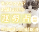 お試し♡5分でサクッと、あなたのこれからを占います 【4月末まで♡初回限定】1分200円→100円｜運気の流れ イメージ1
