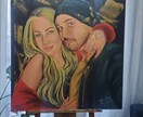 キャンバスにリアルな肖像画を描きます アクリル絵の具で描いています　個人の絵、カップル、家族 イメージ1