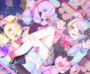 可愛いイラストお描きします 世界に1枚だけあなたの為に最高の１枚をご提供します。 イメージ2