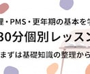 生理・PMS・更年期の個別レッスンします 病院に行くか迷ったら。まずは基礎知識の整理から イメージ1