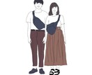 あなたの思い出やお気に入りの画像を元に絵を描きます カップル、ご夫婦、結婚式、親子、等の似顔絵を書きます！ イメージ5