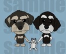 ペットのイラストお描きします 多頭飼い、ミックスさんのご依頼も歓迎♪♪ イメージ3