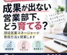 成果が出ない営業部下の育成を支援します 現役営業管理職が部下に合う育成方法を具体的に提案 イメージ1