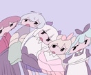 可愛い女の子のイラスト描きます ちょっと幼い絵柄の可愛らしいイラスト描きます！ イメージ9