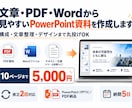 文章やPDFから資料を作成しまます 構成・文章整理・デザインまで丸投げOK イメージ1