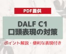 PDF★DALF C1 口頭表現対策を提供します 口頭表現で9割の得点取得者のノウハウ公開 イメージ1