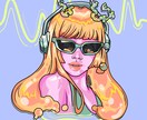 手描き！うるツヤでポップなイラスト作成します ゼリーのようなうるツヤ感と、少し奇妙なデザインが特徴。 イメージ2