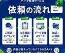 プロがバラバラのデータをExcelで整理します 見づらい一覧や情報を見やすく整えます イメージ2
