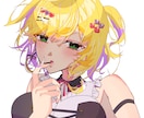 女の子キャラ限定のSNSアイコン描きます バストアップサイズのあざとかわいい女の子イラストの作成 イメージ1
